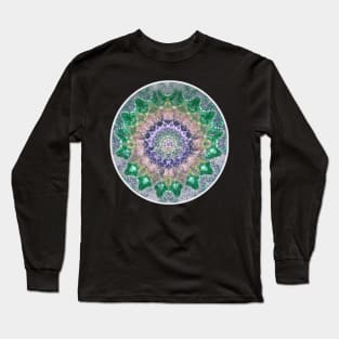 Mandala Tie Die Earth color hippie boho grateful dead head phish mother's day Long Sleeve T-Shirt